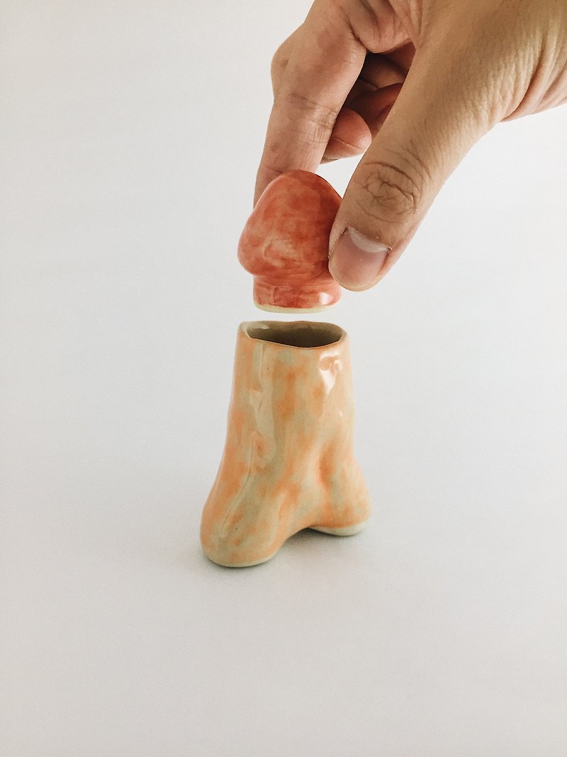 Mysterious stick container - Storage - Pottery Orange