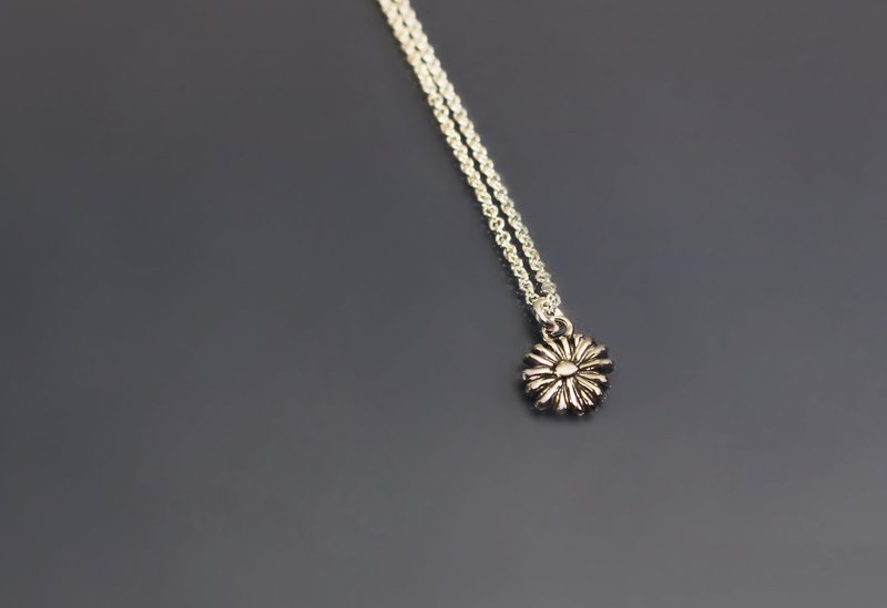 Flower Series-Little Daisy 925 Silver Necklace - สร้อยคอ - เงินแท้ สึชมพู