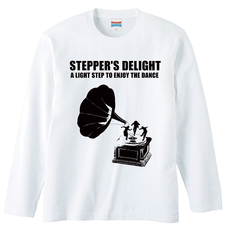 Long sleeve T-shirt / STEPPER S DELIGHT - Men's T-Shirts & Tops - Cotton & Hemp White