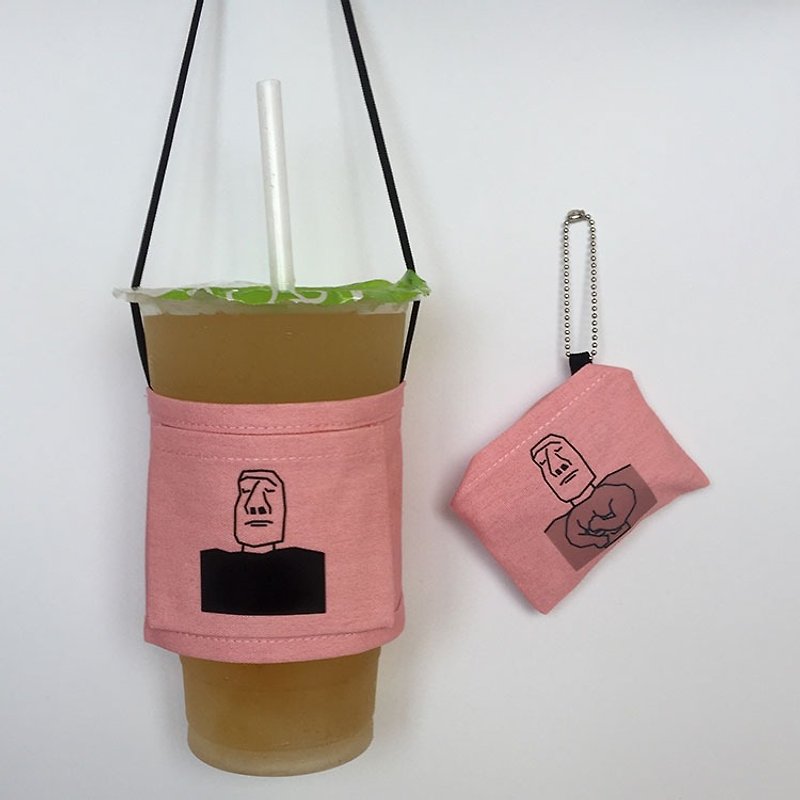 YCCT eco-friendly beverage bag - sweet pink meat (patented / portable / temperature change) - Coffee - Cotton & Hemp Pink