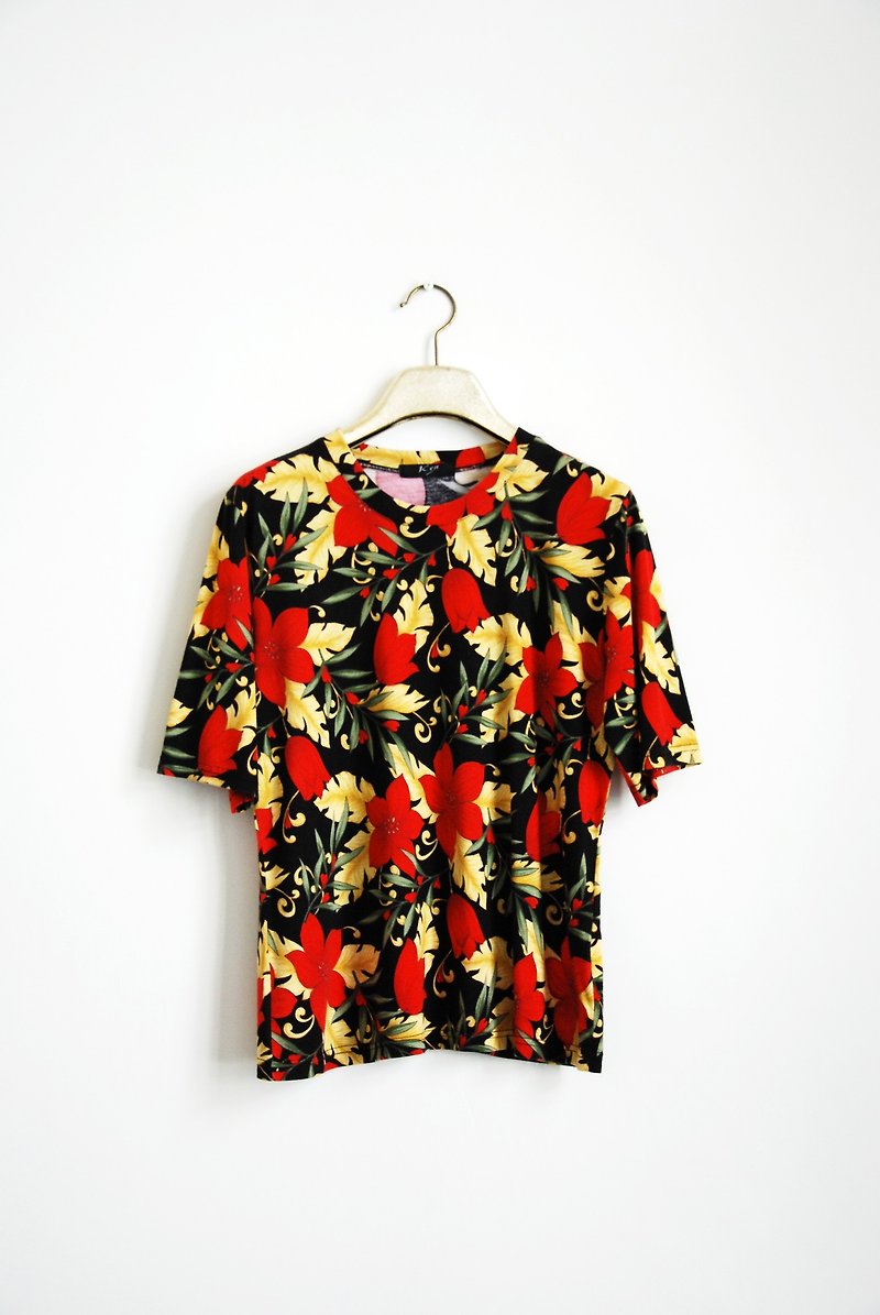 Vintage Printed Top - Women's T-Shirts - Other Materials 