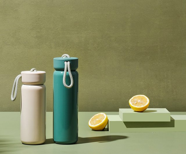 Stainless Steel Thermos Bottle - Lemon