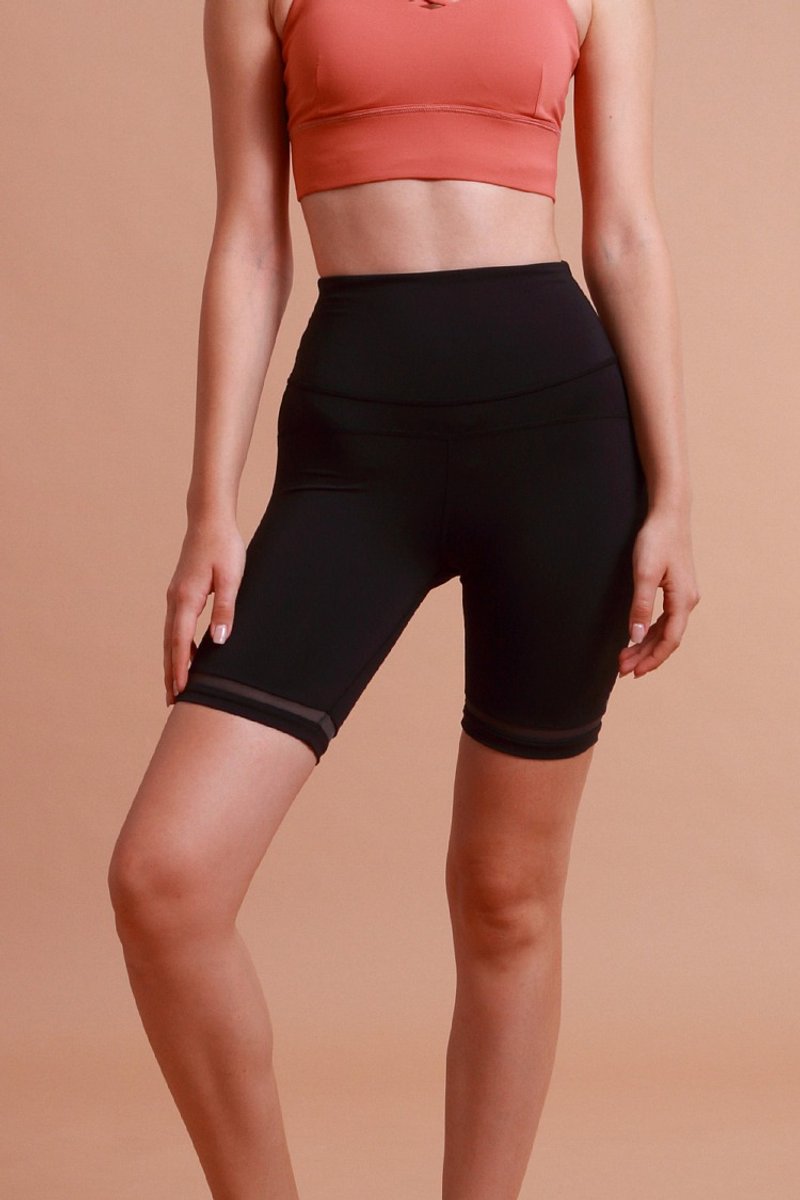 asana trendy cycling shorts @breathm - ชุดโยคะ - เส้นใยสังเคราะห์ สีดำ