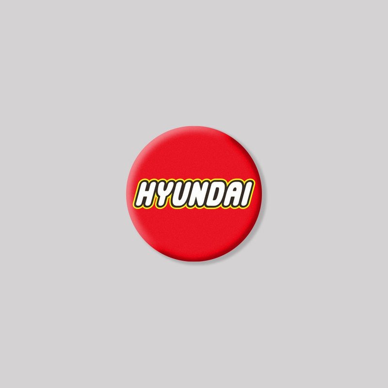 HYUNDAI/TOY/圓形/鋁牌飾貼 SunBrother孫氏兄弟 - 貼紙 - 鋁合金 紅色