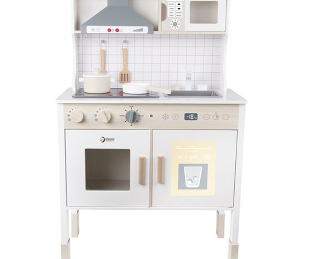 white toy kitchen