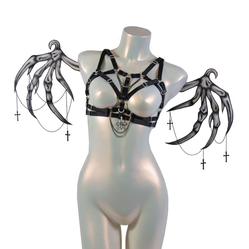 Dragon Harness Top Silver Black - 其他 - 其他材質 黑色