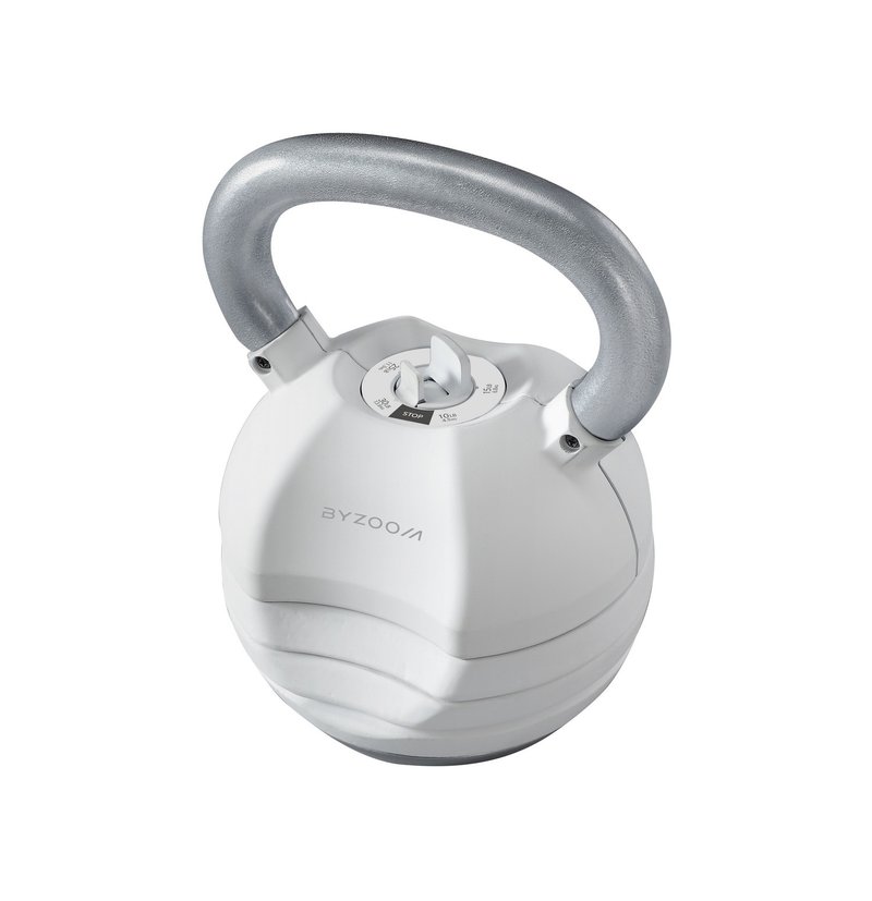 Pure Series Adjustable Kettlebell 13.6 kg (30LB) 5-stage Weight Adjustment in Seconds White - อุปกรณ์ฟิตเนส - โลหะ ขาว