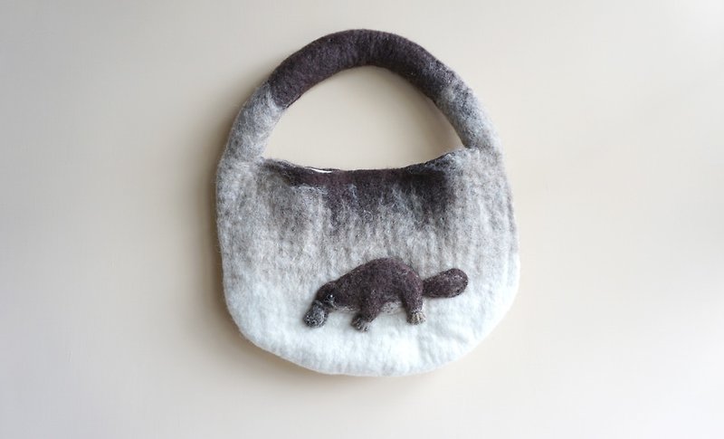 platypus Wool felt's bag - Handbags & Totes - Wool Gray