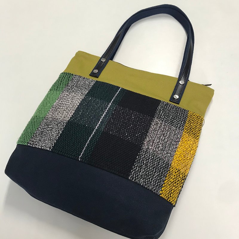 Hand-woven document bag/shoulder bag/tote bag - Messenger Bags & Sling Bags - Cotton & Hemp Multicolor