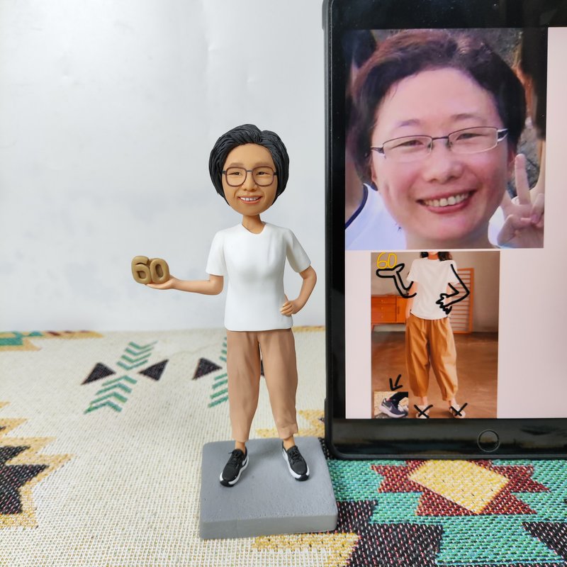 客制化人物公仔 人偶 3D人像畫 似顏繪 肖像 定制 生日 紀念 禮物 - 公仔/玩偶 - 黏土 多色