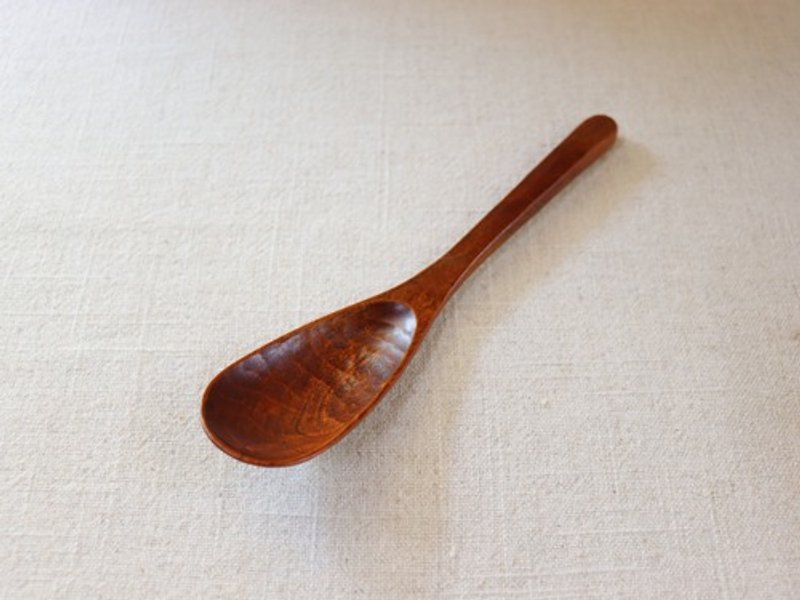 Wipe lacquer spoon - ช้อนส้อม - ไม้ สีนำ้ตาล