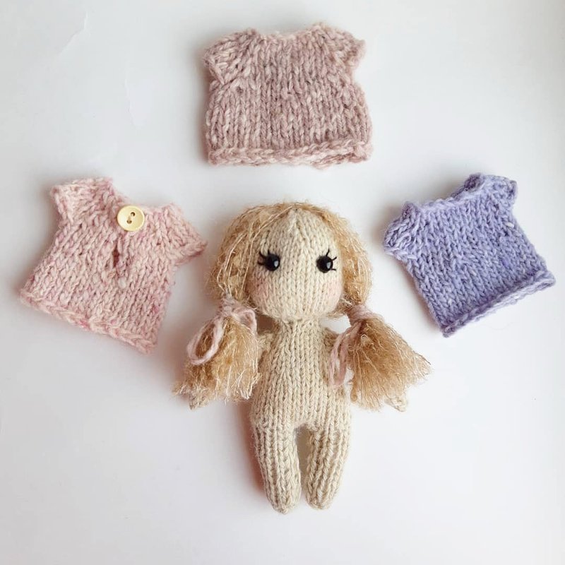 Doll in dress pattern toy. PDF. Amigurumi tutorial. - 手工藝教學/工具書 - 其他材質 