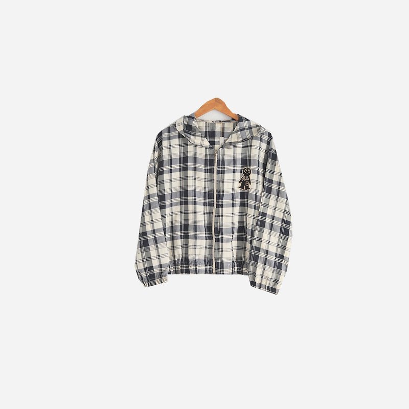 Disguise Vintage / Plaid Hooded Jacket no. 491 vintage - Women's Casual & Functional Jackets - Other Materials White