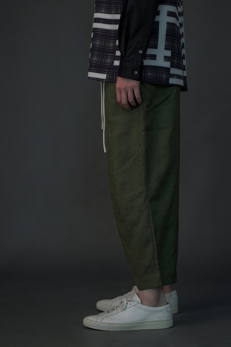 Journeyman Linen Pants | Forest Green - 男長褲/休閒褲 - 亞麻 綠色