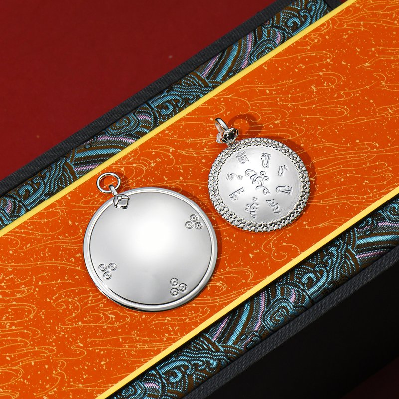 【長壽銀鏡】【作明佛母銀鏡】祈福護身吉祥S925銀鏡 - 裝飾/擺設  - 貴金屬 