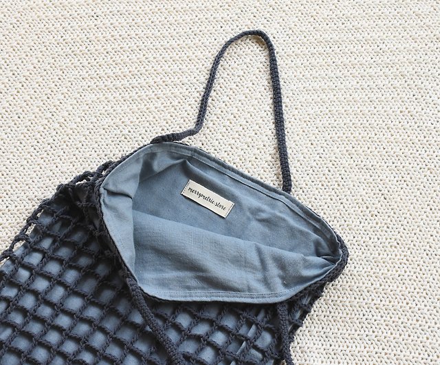 Grayareamade crochet t-shirt yarn tote bag - Shop grayareamade Handbags &  Totes - Pinkoi