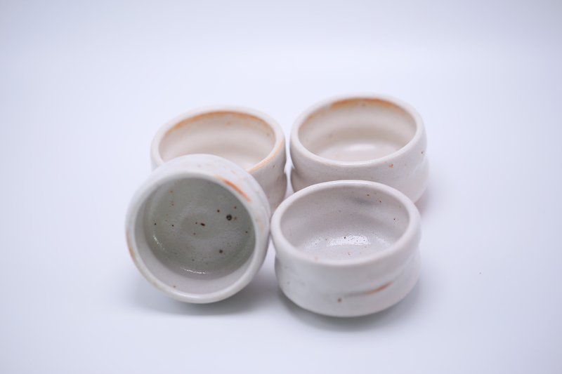 Morning snow tea cup set (4) - Teapots & Teacups - Pottery White