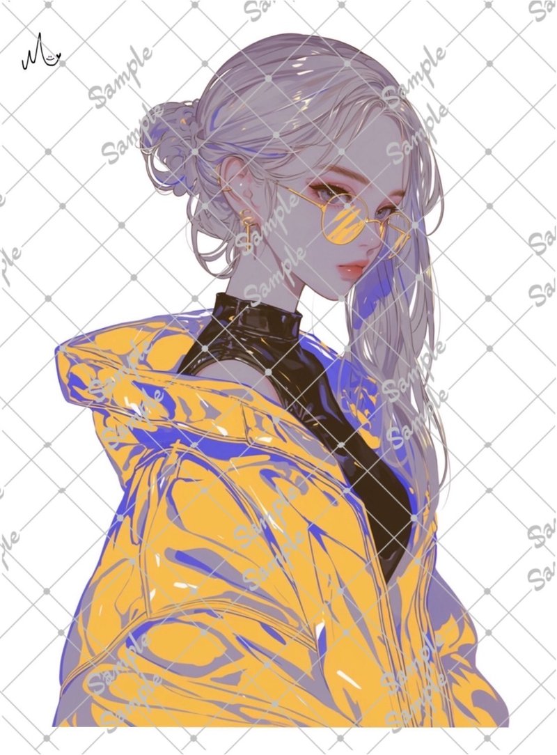 オリジナル人物ステッカー - 貼紙 - 紙 