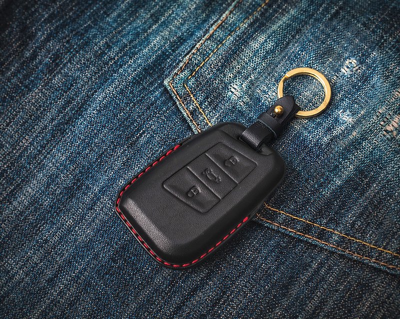 Skoda Skoda Superb Kamiq car key case key case - ที่ห้อยกุญแจ - หนังแท้ สีดำ
