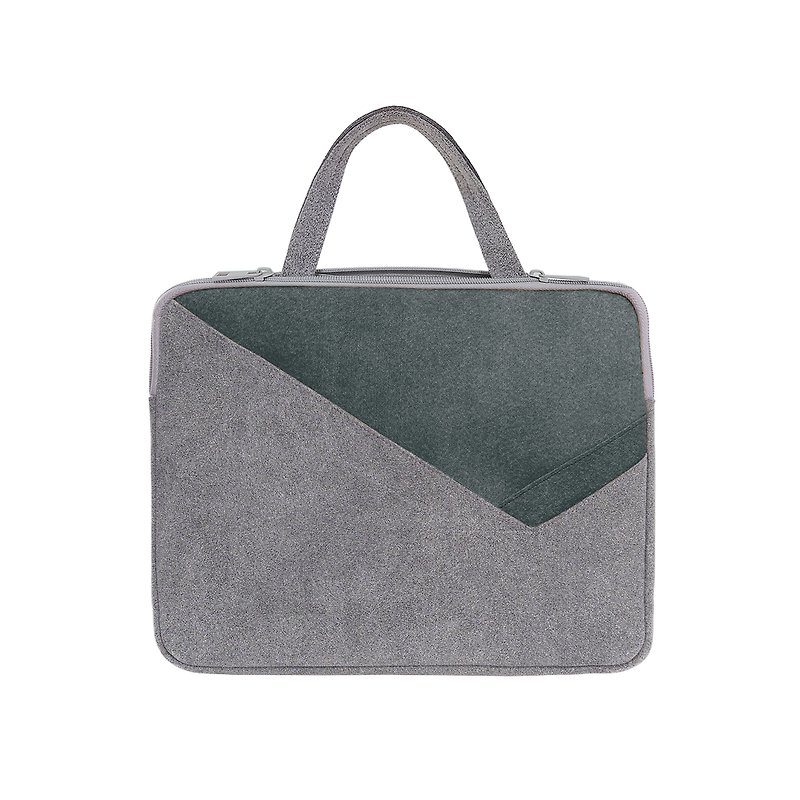【Camouflage】2 way V laptop sleeve for Mac Book 13" green - Laptop Bags - Other Man-Made Fibers Gray