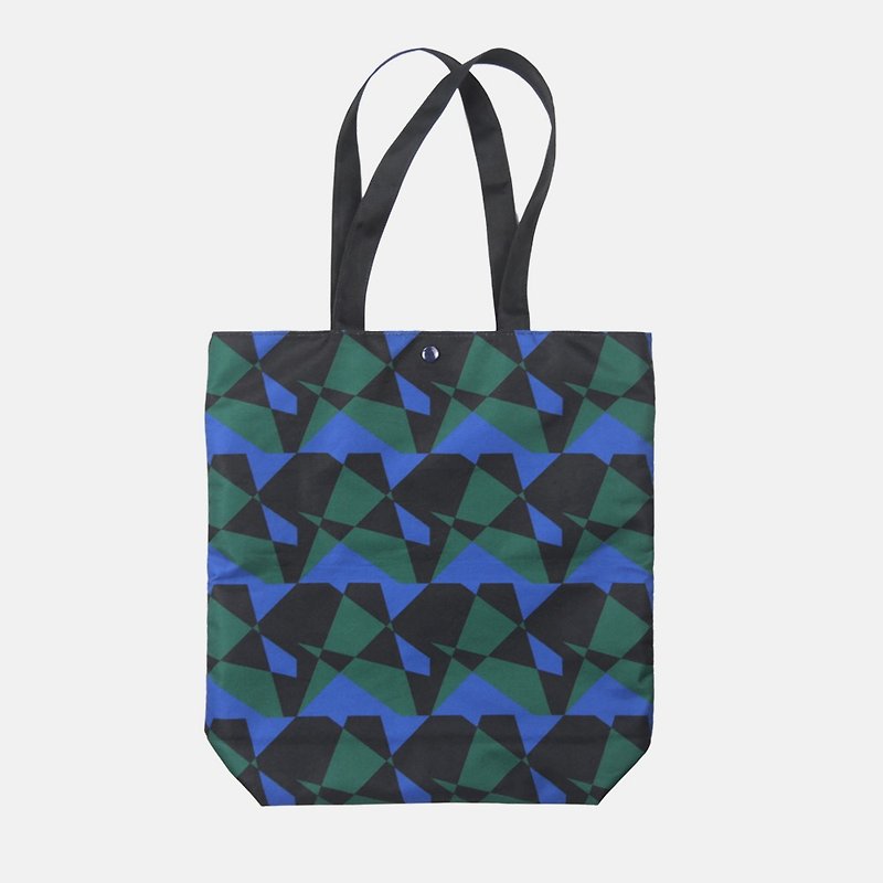 ハンドバッグの幾何学的な印刷防水男性と女性 - トート・ハンドバッグ - 防水素材 ブルー