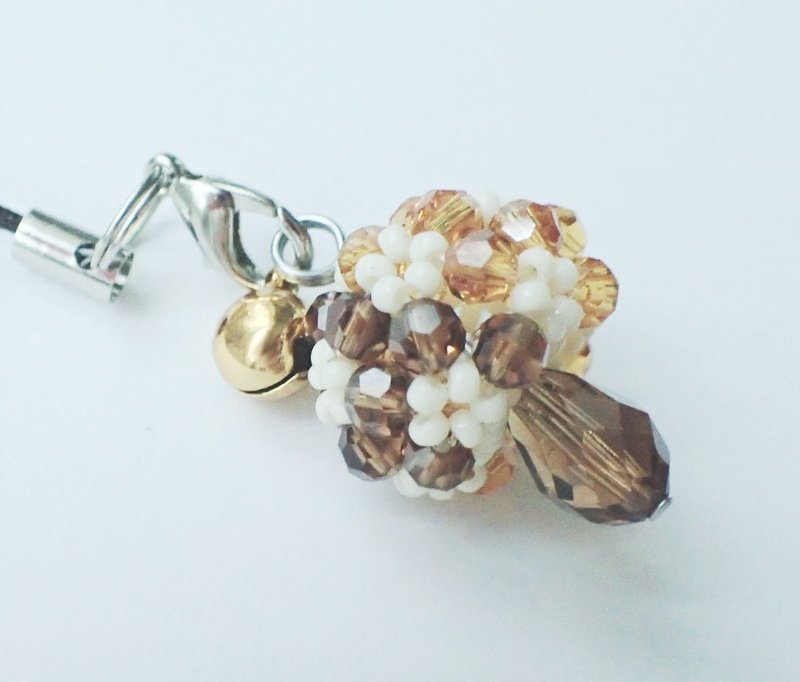 蘑菇, 香菇, 吊飾, SWAROVSKI ELEMENTS - 吊飾/掛飾 - 玻璃 咖啡色