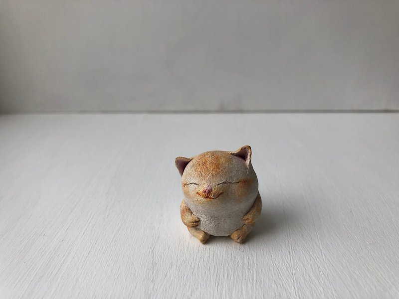 にっこり猫さん - 人形・フィギュア - 粘土 イエロー