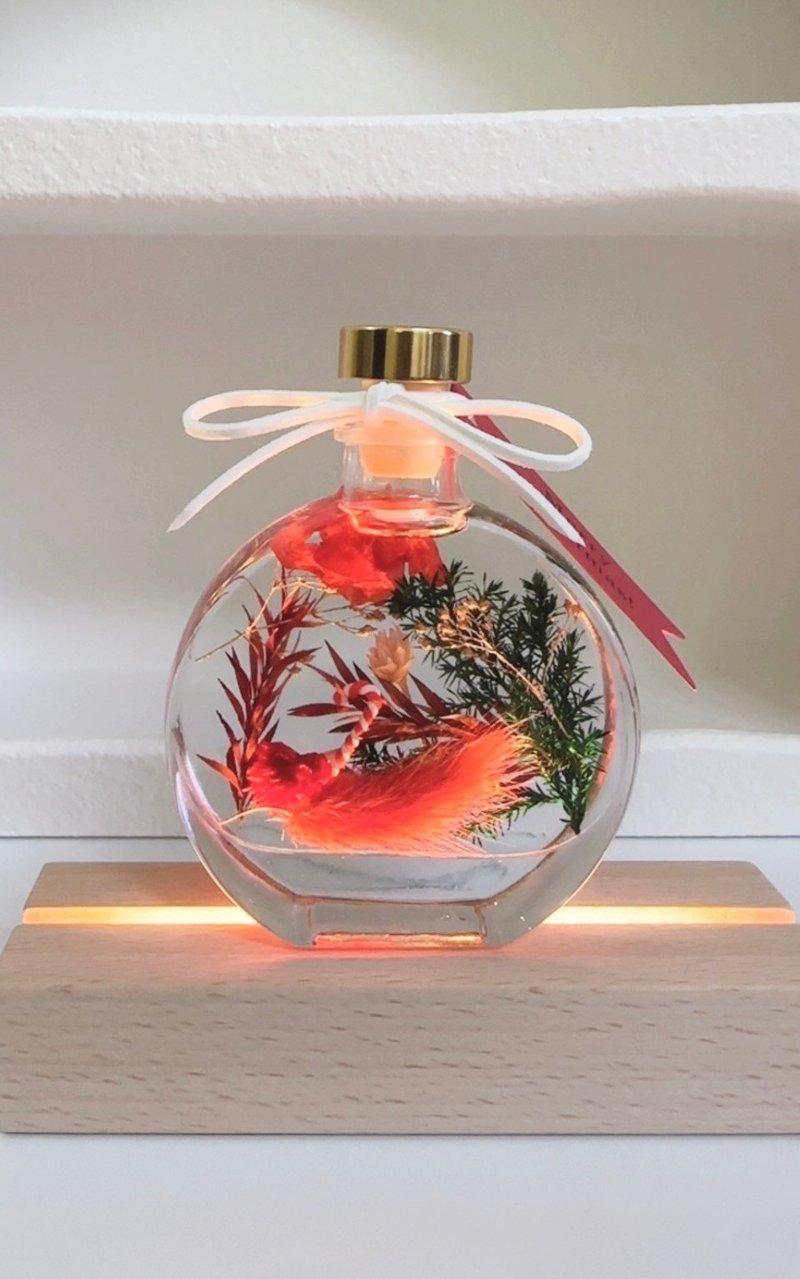 【聖誕禮物】浮游花瓶 夜燈 不凋花 乾燥花 交換禮物 聖誕裝飾 - 乾燥花/永生花 - 植物．花 