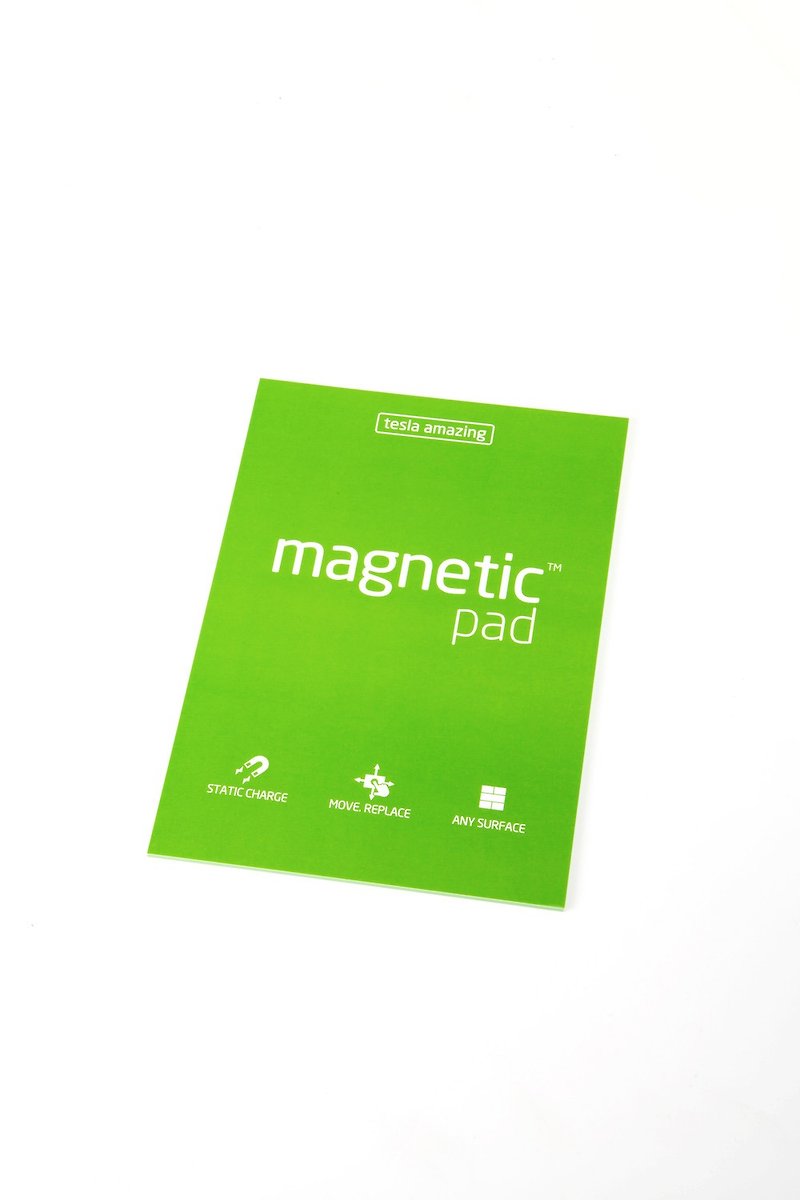/Tesla Amazing/ Magnetic PAD 磁力便利貼 A5 綠 - 貼紙 - 紙 綠色