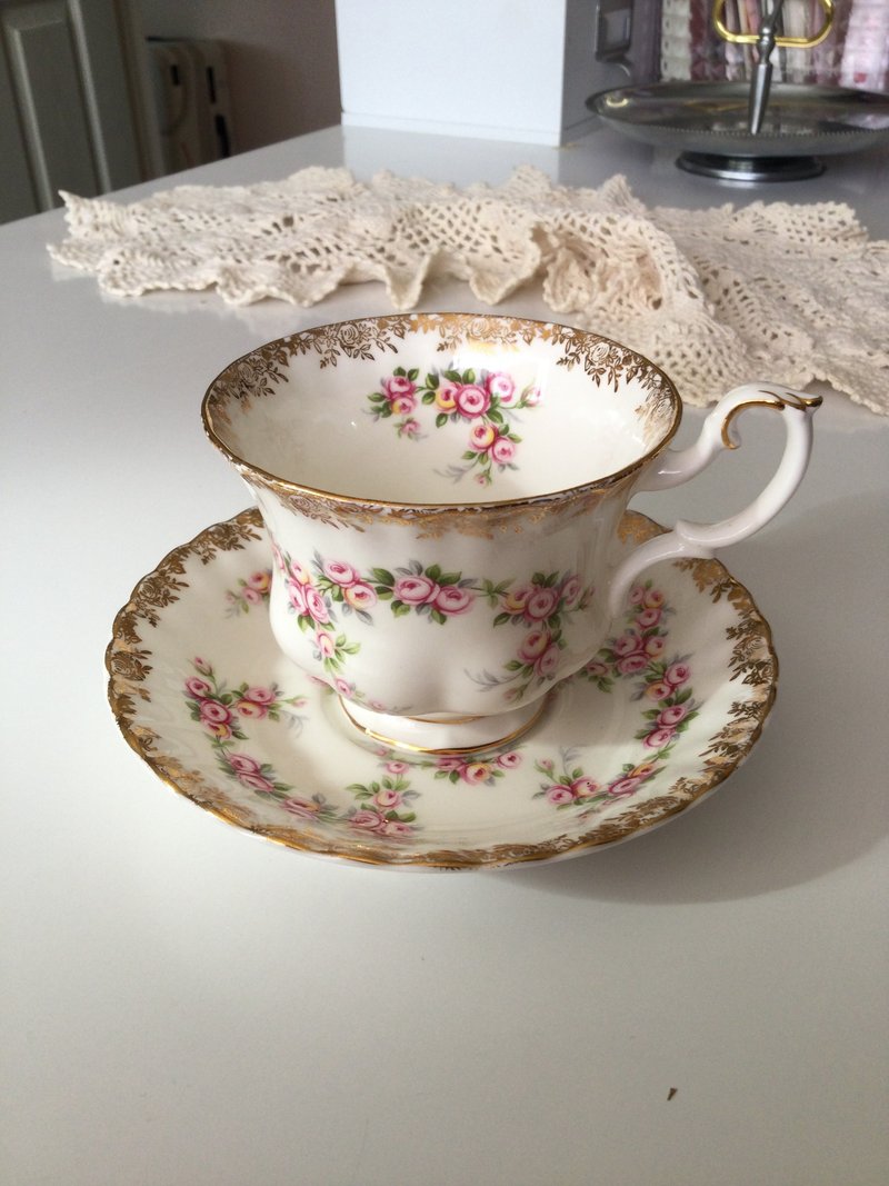 Dimity rose tea cup set -1 - ถ้วย - เครื่องลายคราม 