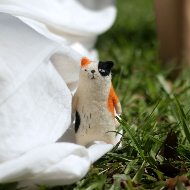 浮森號限定【羊毛フェルト ニードルフェルト】森の寓話—猫 - 編み物教室・タフティング - ウール 