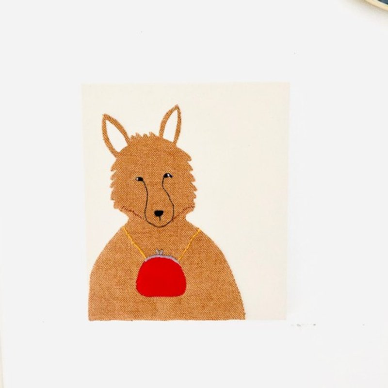 絵本シリーズ　ファブリックパネル  タルマの赤い財布　30×35 - 擺飾/家飾品 - 棉．麻 白色