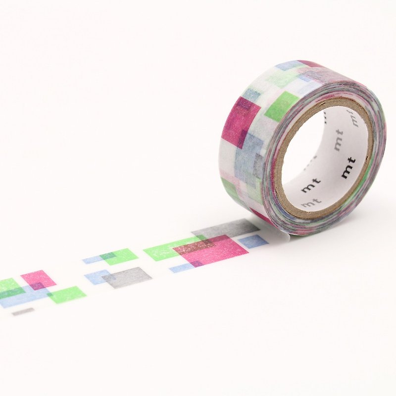 mt fab Double Side Printed Masking Tape【Block (MTDSPR02)】2018SS - Washi Tape - Paper Multicolor