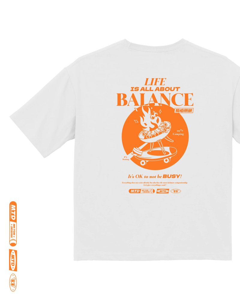 Camping Series | 客製生刷T-shirt | 隨心所欲款 - 女 T 恤 - 棉．麻 