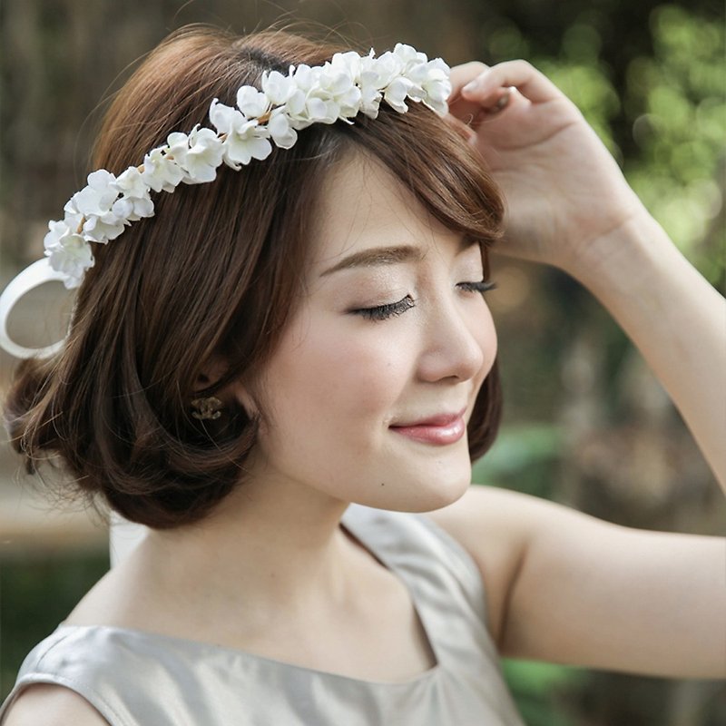 Flower Headband Handmade Mulberry Paper Flowers - Hair Accessories - Paper Multicolor