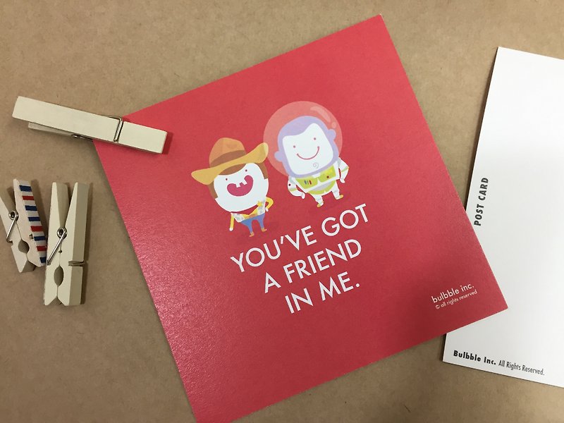 你有我這個朋友（明信片） - 心意卡/卡片 - 紙 紅色