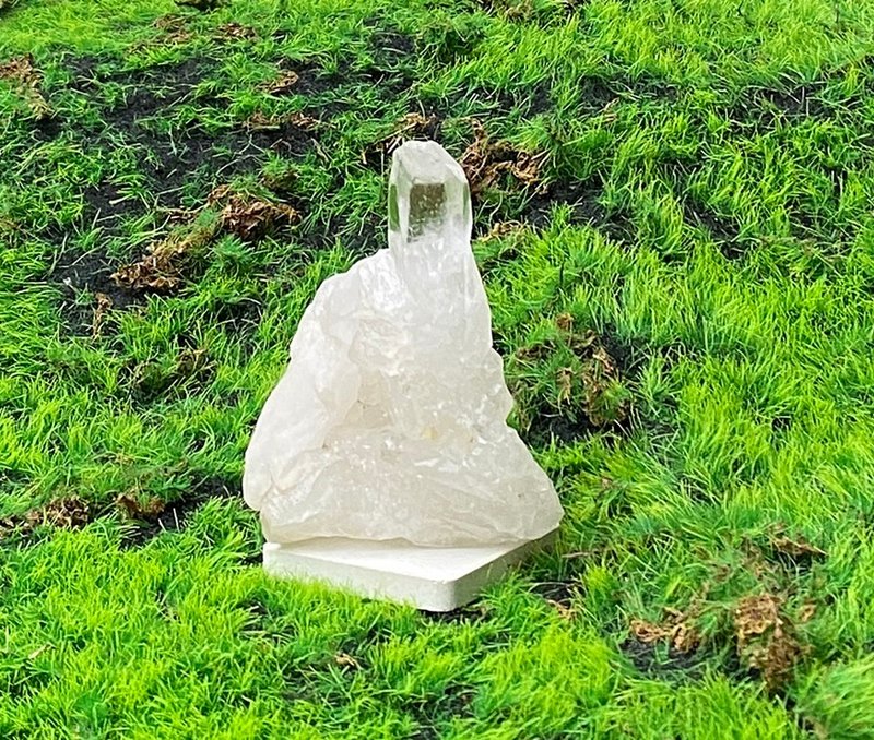 天然原礦白水晶冰山能量柱 消磁淨化 療癒 開運 淨化 快速出貨 - 擺飾/家飾品 - 玉石 白色