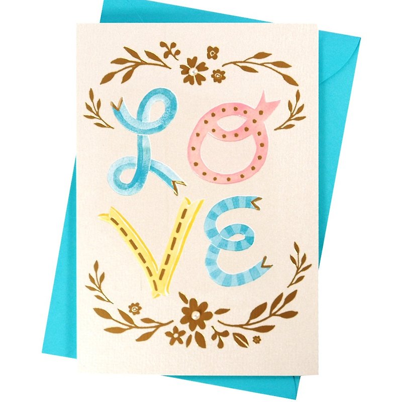 Bronzing blessing the couple to be happy forever [Hallmark-Card Wedding Congratulations] - Cards & Postcards - Paper White