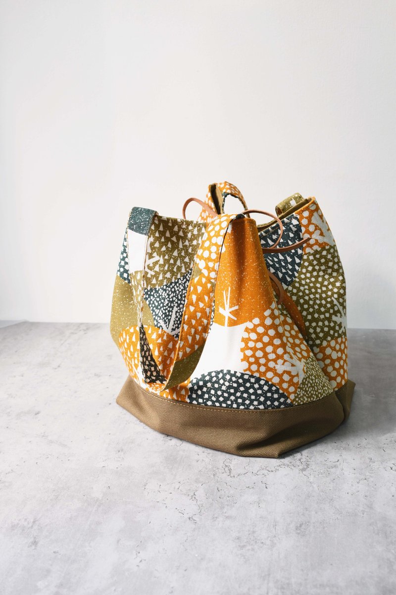 Handmade Sweet Pattern Petit Tote Bag/Small Tote - Handbags & Totes - Cotton & Hemp Khaki