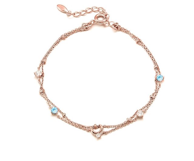 L'amour Moon Star Bracelet (Rose Gold) - Shop ARLOS Bracelets - Pinkoi