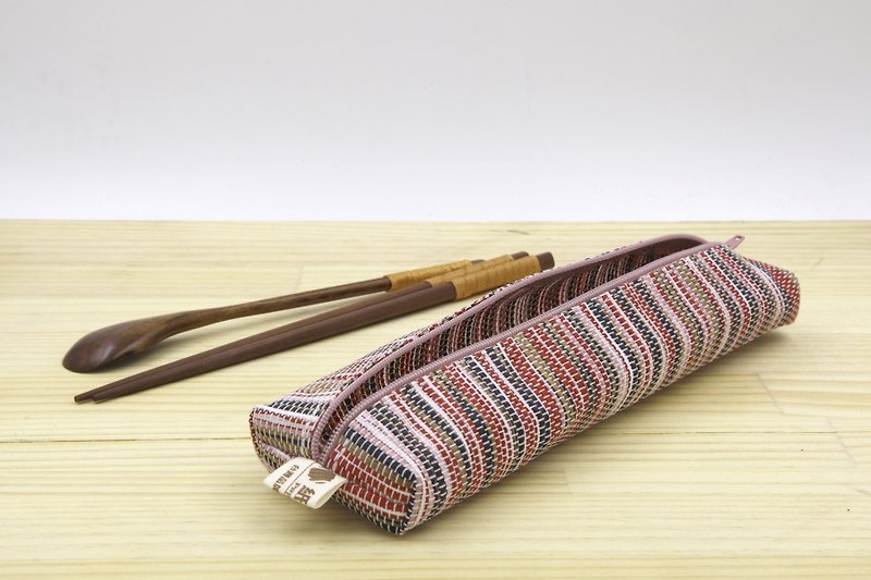 [Paper cloth home] Paper thread woven large tableware bag corrugated red - อื่นๆ - กระดาษ สีแดง