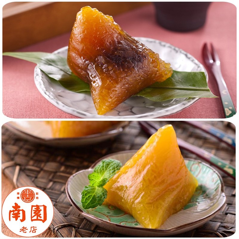 預購【南門市場南園】鹼粽5入+豆沙鹼粽5入(含運) - 米/五穀雜糧 - 其他材質 白色