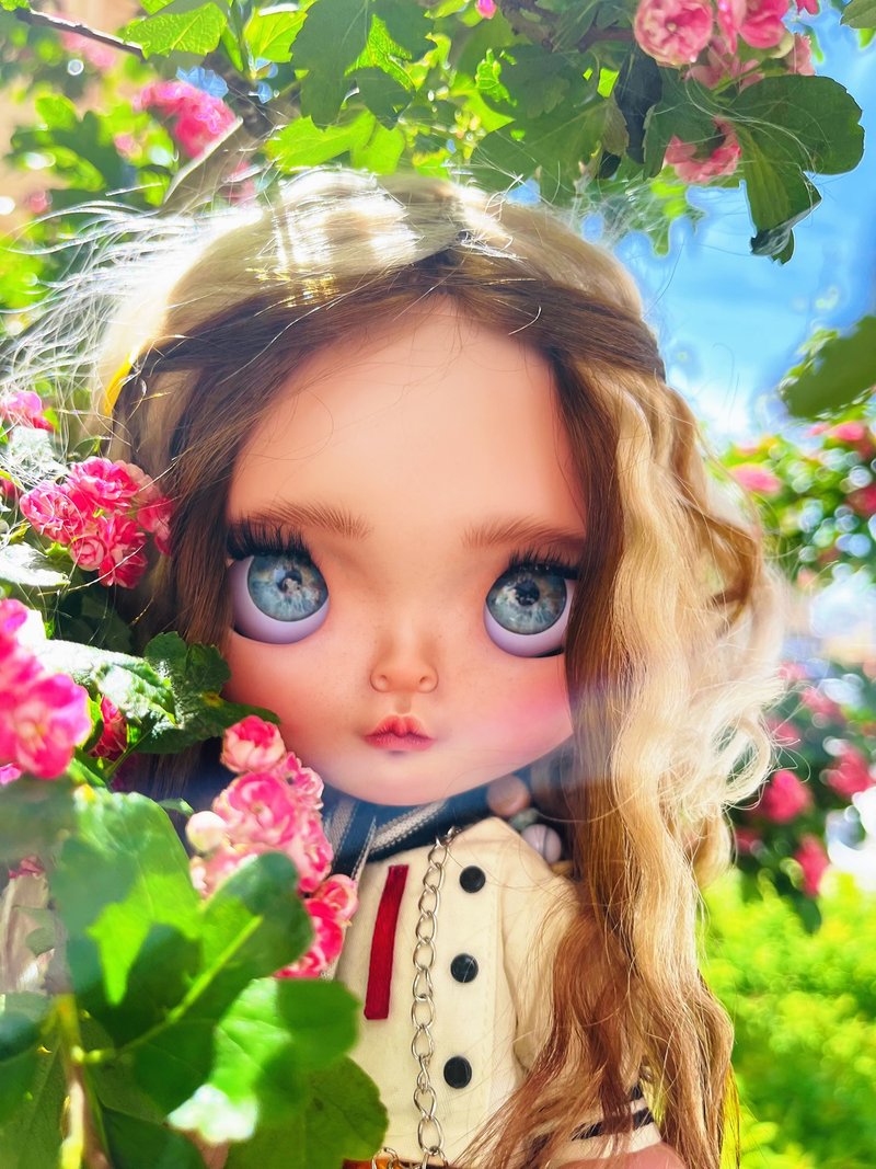 Custom blythe doll with natural hair - 公仔/玩偶 - 塑膠 卡其色