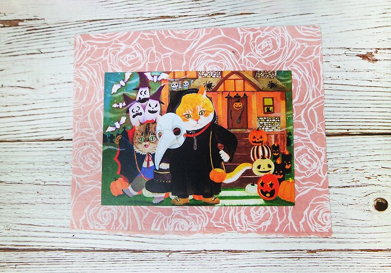 Trick or Treat with Cats/Halloween Postcards - การ์ด/โปสการ์ด - กระดาษ 