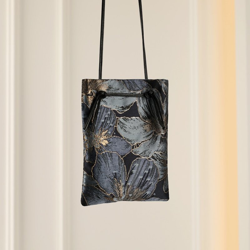 Nocturnal flowers -Deep blue- 2WAY phone Pochette sacoche - 側背包/斜背包 - 其他材質 藍色