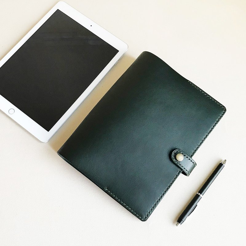 Logbook A5 六孔活頁皮革筆記本/書衣/手帳 - 英國賽車綠 - 筆記本/手帳 - 真皮 綠色