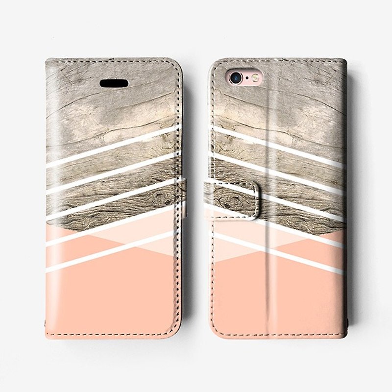 iPhone 7 / 8 翻蓋手帳型手機保護皮套 B023 - 手機殼/手機套 - 真皮 粉紅色