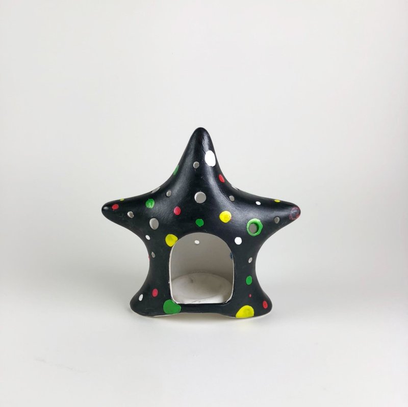 陶博館-DIY手作派大星蠟燭燈座 - 蠟燭/香氛/手工皂 - 陶 