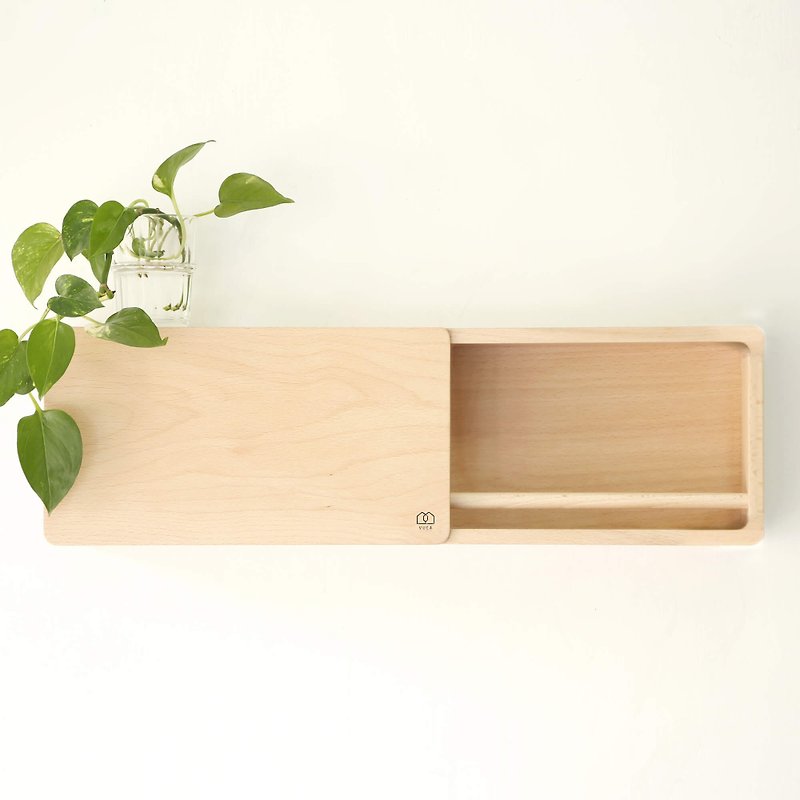 自然対数収納キーボックス/収納ボックス─ホームオフィスの小さなギフト包装と購入レタリング - 収納用品 - 木製 ブラウン