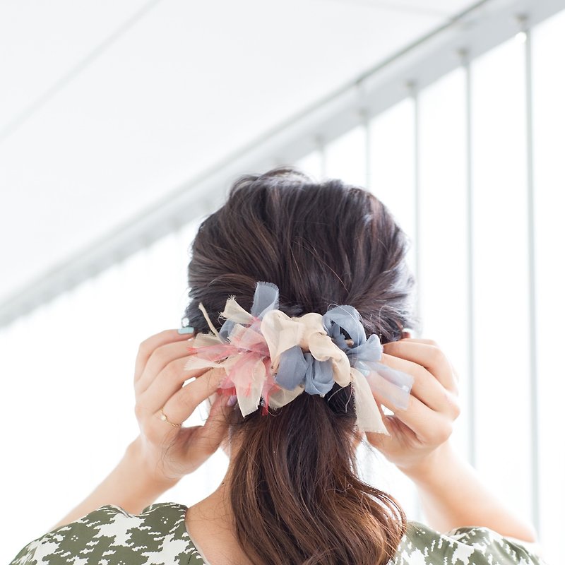 Basic || Blooming Sakiami Colorful Hair Barrette - Hair Accessories - Polyester Khaki